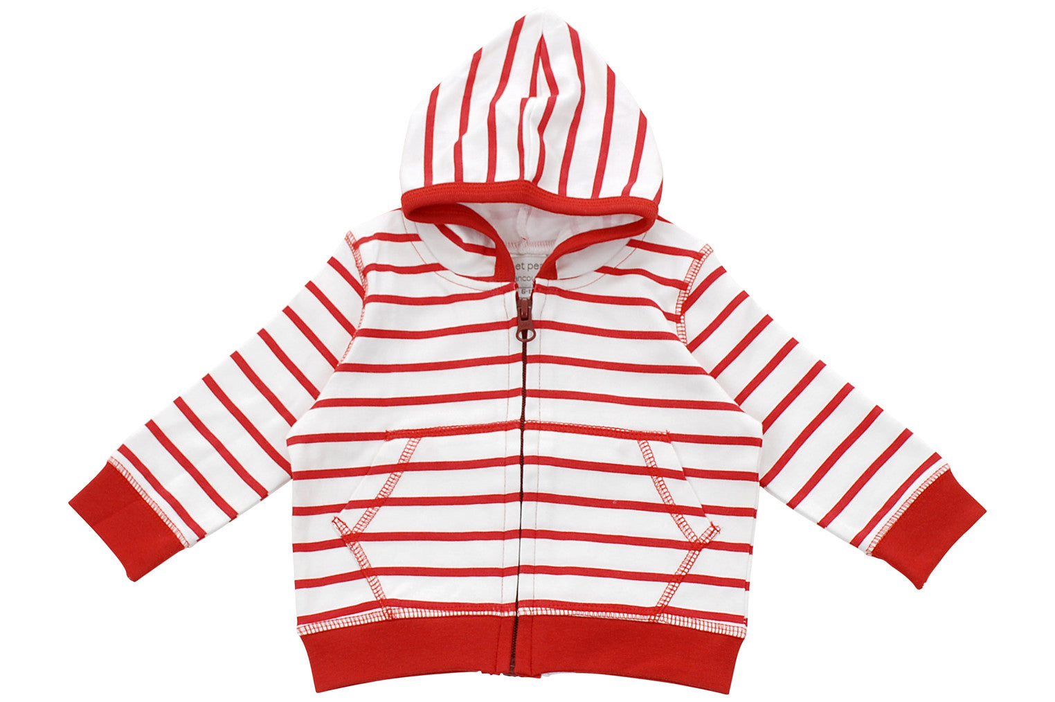 Hoodie in Red Marseille Stripe