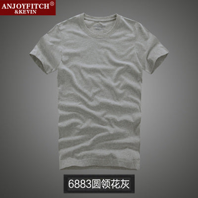 2016 summer brand men's short-sleeved 100% cotton T-shirt men bottoming shirt solid color Casual  O-Neck  Male Tops & Tees