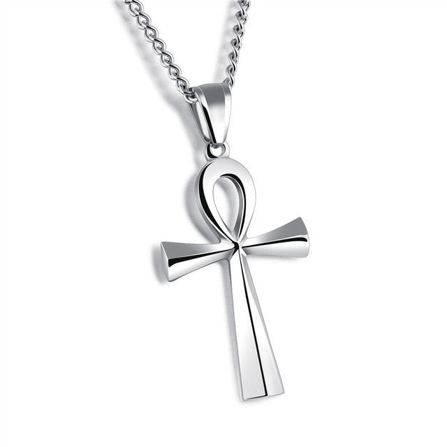 GAGAFEEL Stainless Steel Cross Pendant & Necklace For Men/Women Silver/Gold/Black Color Link Chain Religious Jewelry For Father