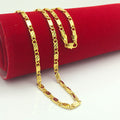 Brand new 24K gold necklaces chain super deal gold chain men jewelry vacuum plated 50 cm new fashion jewelry high quality B062