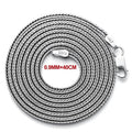 V.YA 925 Sterling Silver Chain Necklaces Men Retro Thai Silver Foxtail Shape Chains Men 925 Silver Chain 40-80CM Long Necklace