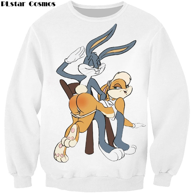 PLstar Cosmos men women harajuku hoody Bugs Bunny/Pokemon/Teddy Bear print 3d sweatshirt hoodies outdoors S-5XL Drop Shipping