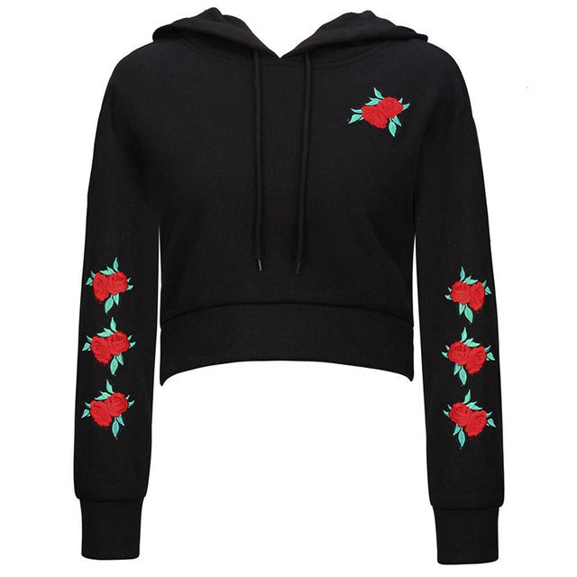 Autumn Casual Gray Black Cropped Hoodies Pullovers Female Hooded Sweatshirt Winter Sexy Short Crop Hoodie For Women Tracksuit