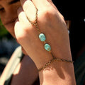 SUSENSTONE Xue Fashion Retro Bronze Bracelet Finger Bangle Slave Chain