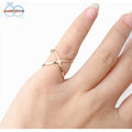 SUSENSTONE Fashion Cross Joint Stereo Surround Ring Hollow