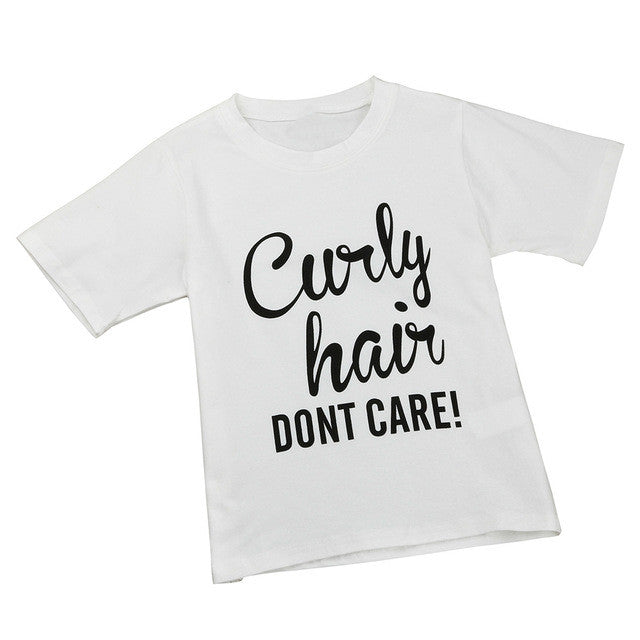 2017 New Fashion Toddler Kids Baby Clothes Letter Print Short Sleeve Cotton T-shirt Tops 2-5Y Child T-Shirts Casual Clothing