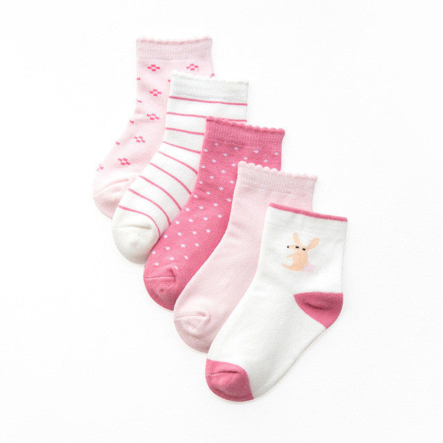 Winter Socks Baby Stripe Warm Cotton Socks For Children Unisex Comfortable Breathable Kids Slippers Ankle Socks 5pairs/lot