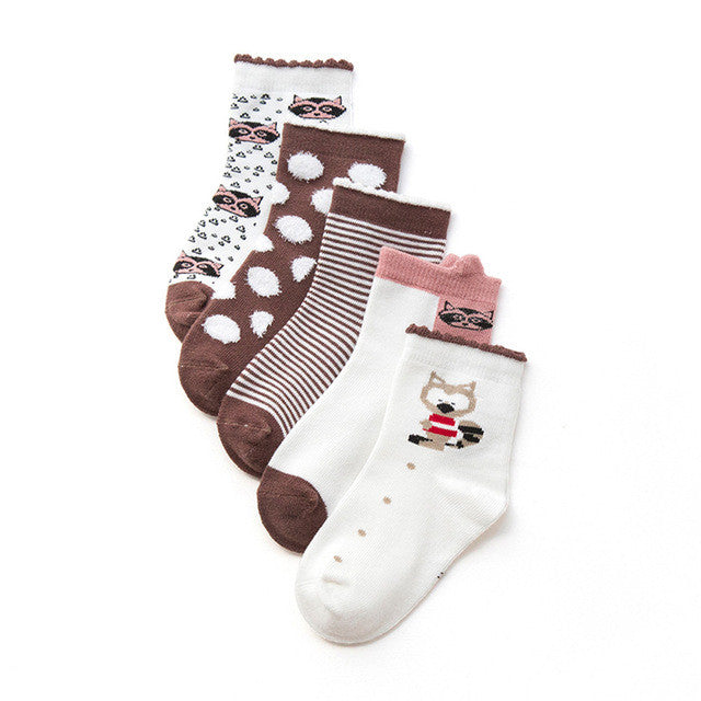 Winter Socks Baby Stripe Warm Cotton Socks For Children Unisex Comfortable Breathable Kids Slippers Ankle Socks 5pairs/lot