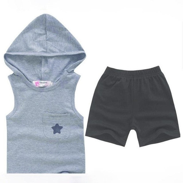 Summer Kids Clothes Sets Tops+Pants Five-star Cotton Toddler Baby Boys Tracksuit Outfits All for Kids Clothing and Accessories