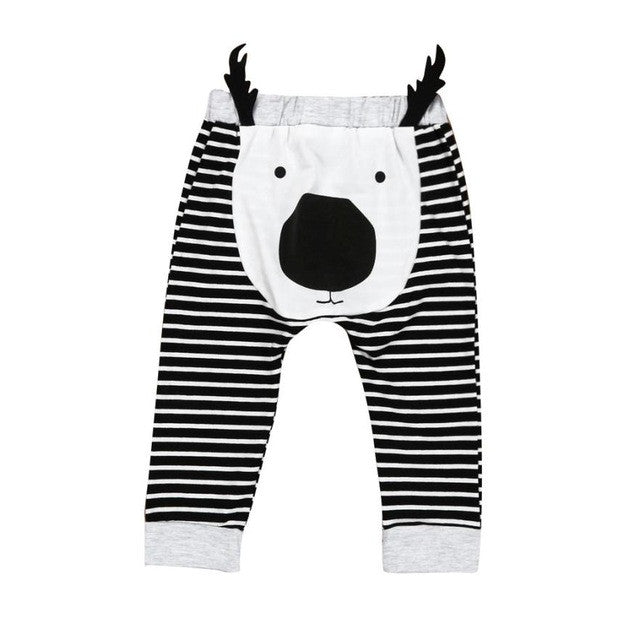 Cute Baby Harem Pants Kids Boys Girls Leggings Pants Elastic Waist Design Casual Animal Harem Pants Toddler Sport Loose Trousers