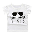 2017 kids T-shirts Tops boys Summer Sunglasses print letter Kids Tee Graphic Tee Gift baby T-shirts for girls sports short tees