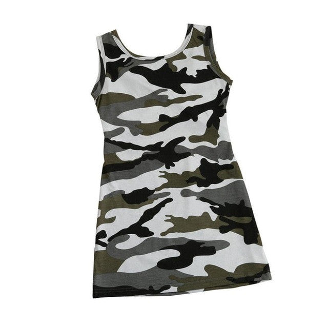 2017 Fancy Girls Summer Dress Camouflage Toddler Kids Party Backless Dresses Roupas Infantis Menina Baby Girl Clothes Sundress