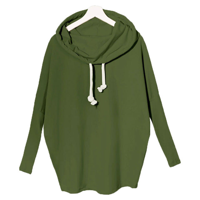 Women Ladies Fashion Autumn Long Sleeve Hooded Baggy Pullover Sweatshirt Blouse Ladies Casual Plain Top Sweats Hoodie Shirt
