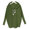 Women Ladies Fashion Autumn Long Sleeve Hooded Baggy Pullover Sweatshirt Blouse Ladies Casual Plain Top Sweats Hoodie Shirt