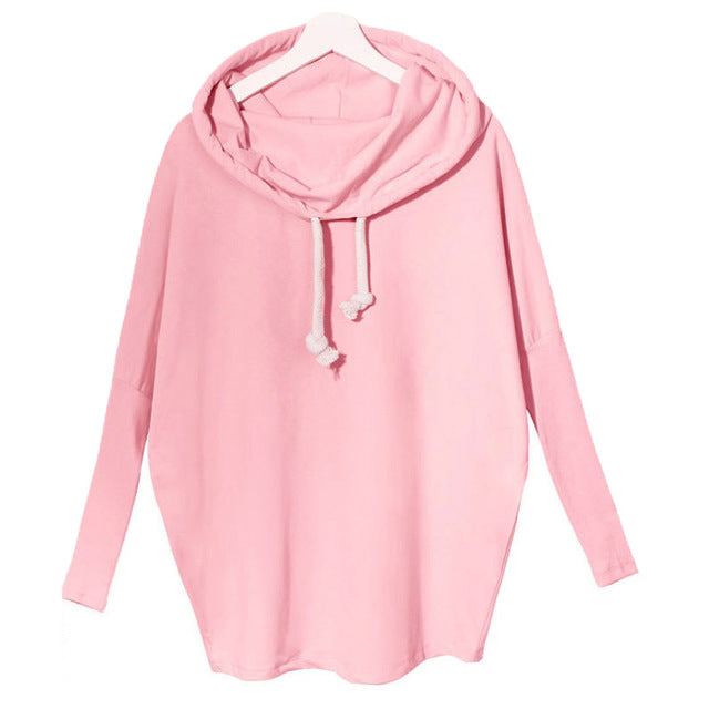 Women Ladies Fashion Autumn Long Sleeve Hooded Baggy Pullover Sweatshirt Blouse Ladies Casual Plain Top Sweats Hoodie Shirt
