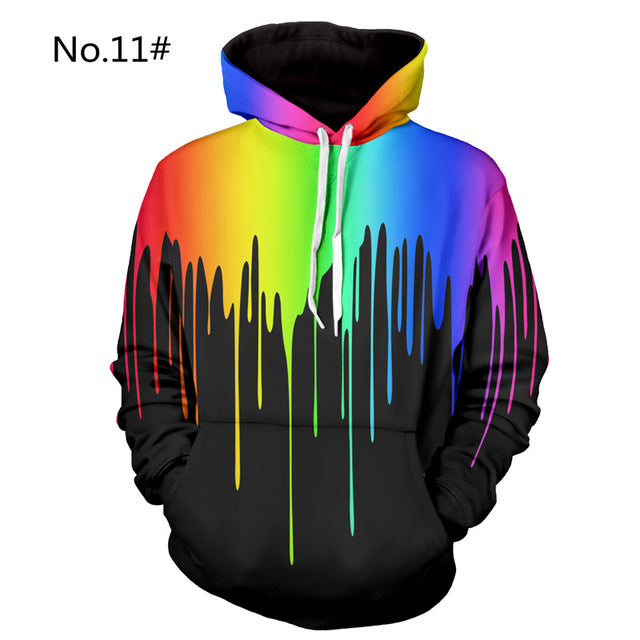 3D Hoodies Men Casual Hip Hop Fashion Hooded Pullover Hoody Long Sleeve Sweatshirt Crewneck Fashion Male Tops Plus Size 2018