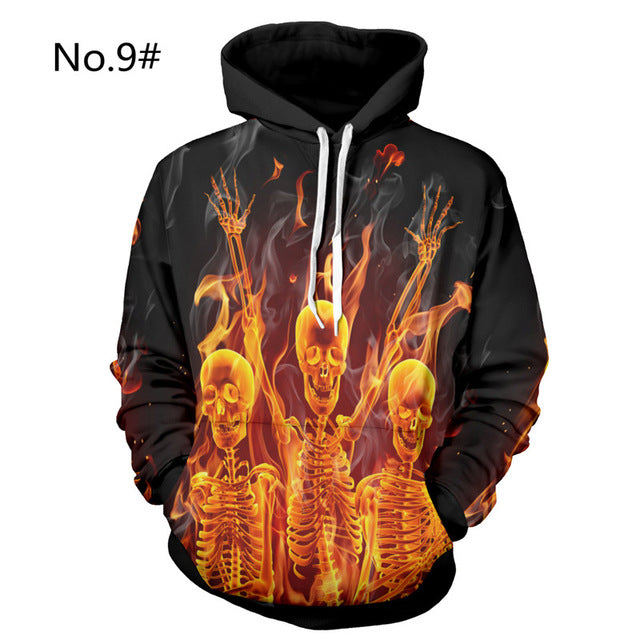 3D Hoodies Men Casual Hip Hop Fashion Hooded Pullover Hoody Long Sleeve Sweatshirt Crewneck Fashion Male Tops Plus Size 2018