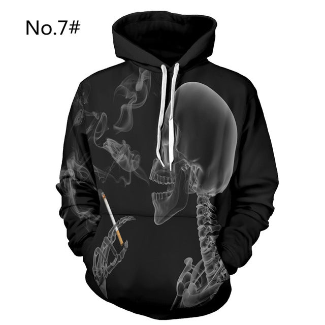 3D Hoodies Men Casual Hip Hop Fashion Hooded Pullover Hoody Long Sleeve Sweatshirt Crewneck Fashion Male Tops Plus Size 2018