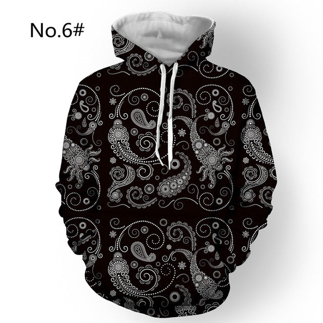 3D Hoodies Men Casual Hip Hop Fashion Hooded Pullover Hoody Long Sleeve Sweatshirt Crewneck Fashion Male Tops Plus Size 2018