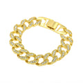 Hip Hop Men Women Jewelry Bling Rhinestone Crystal Bracelet Chain Bangle