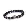Women Men Skull Bracelet Buddha Elastic Beaded Chain Charm Bracelets Jewelry