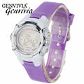 GENVIVIA 2017 Children Watch Digital LED Quartz Alarm Date Sports Wristwatch Cartoon Jelly Waterproof kid watches relogio