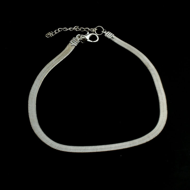Fashion Men Women 4mm Snake Necklace Foot Jewelry Anklet Chain Gift GD