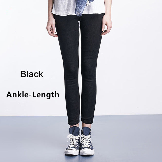 2017 Autumn Plus Size Casual Women Jeans Pant Slim Stretch Cotton Denim Trousers for woman Blue 4xl 5xl 6xl