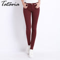 Jeans Female Denim Pants Candy Color Womens Jeans Donna Stretch Bottoms Feminino Skinny Pants For Women Trousers 2018 Tataria