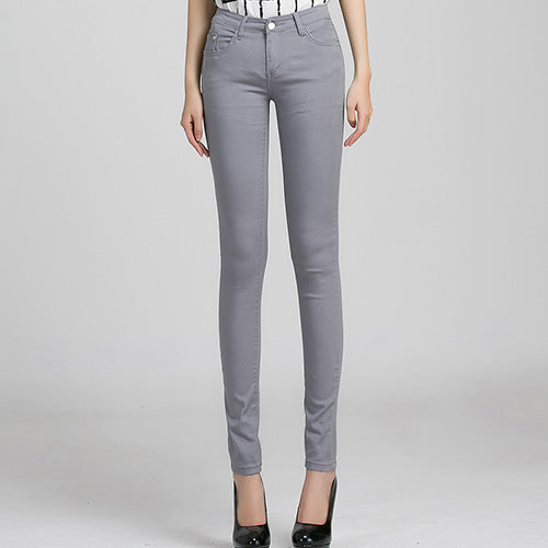 Jeans Female Denim Pants Candy Color Womens Jeans Donna Stretch Bottoms Feminino Skinny Pants For Women Trousers 2018 Tataria
