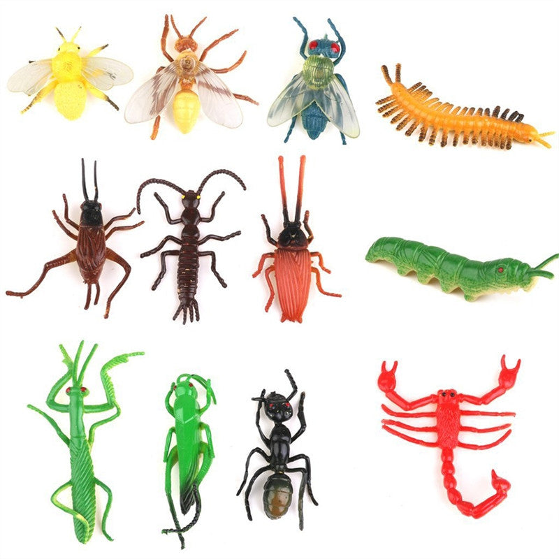 12pcs Model Plastic Insect Toys Set Party Tricks