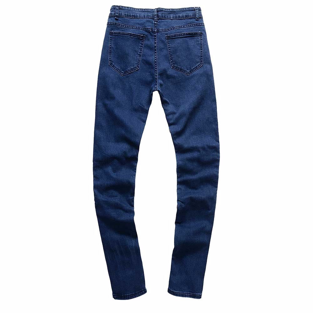 Mens Ripped Slim Fit Motorcycle Vintage Denim Jeans Hiphop Streetwear Pants