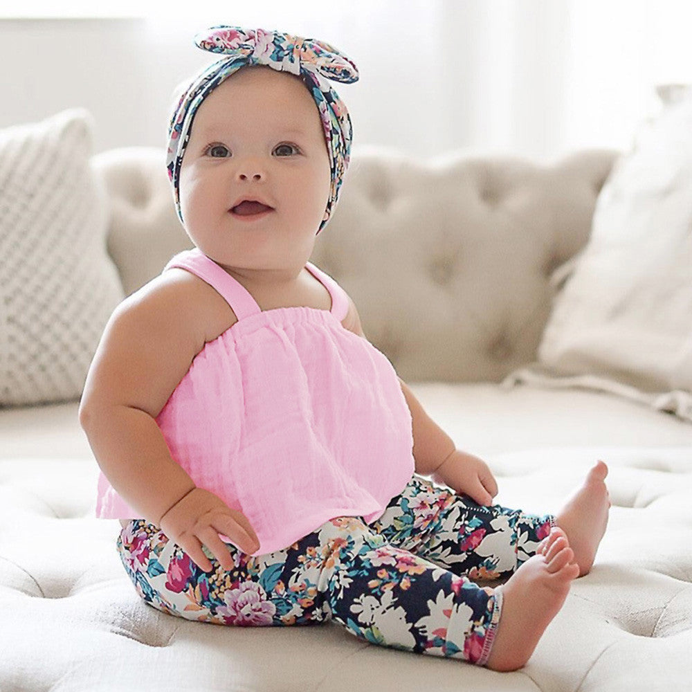 Newborn Baby Girl Solid Bandage Lace T-shirt Off Shoulder Tops Outfits Clothes