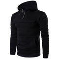 2018 Men's Cotton Fleece Hoodie Zip Up Neck Hooded Sweatshirt Casual Warm Baseball Jacket Autumn Winter Hoody Tracksuit Pullover