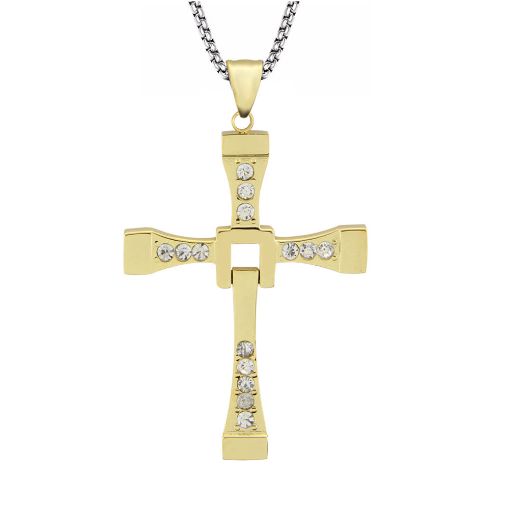 Fast and Furious Pendant Dominic Toretto Cross Men's Necklace Drop