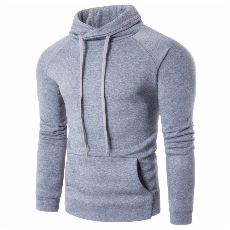 2018 New Fashion Mens Hoodies Autumn Spring Tracksuit Sweatshirt Solid Color Turtleneck Long Sleeve Male Hooded Hoodie Pullovers