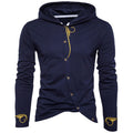 2018 Spring Autumn Hoodies Men Cotton Casual Sweatshirts Button Jacket Long Sleeve Sportswear Embroidery Stylish Brand Clothing