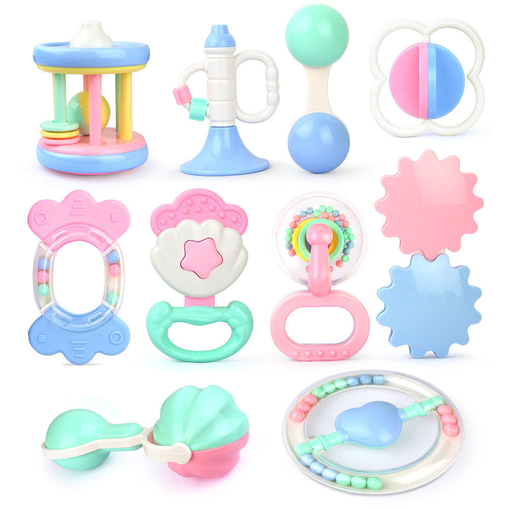 Safety Baby Toddler Teether Hand Shake Bell Ring Funny Educational Toy