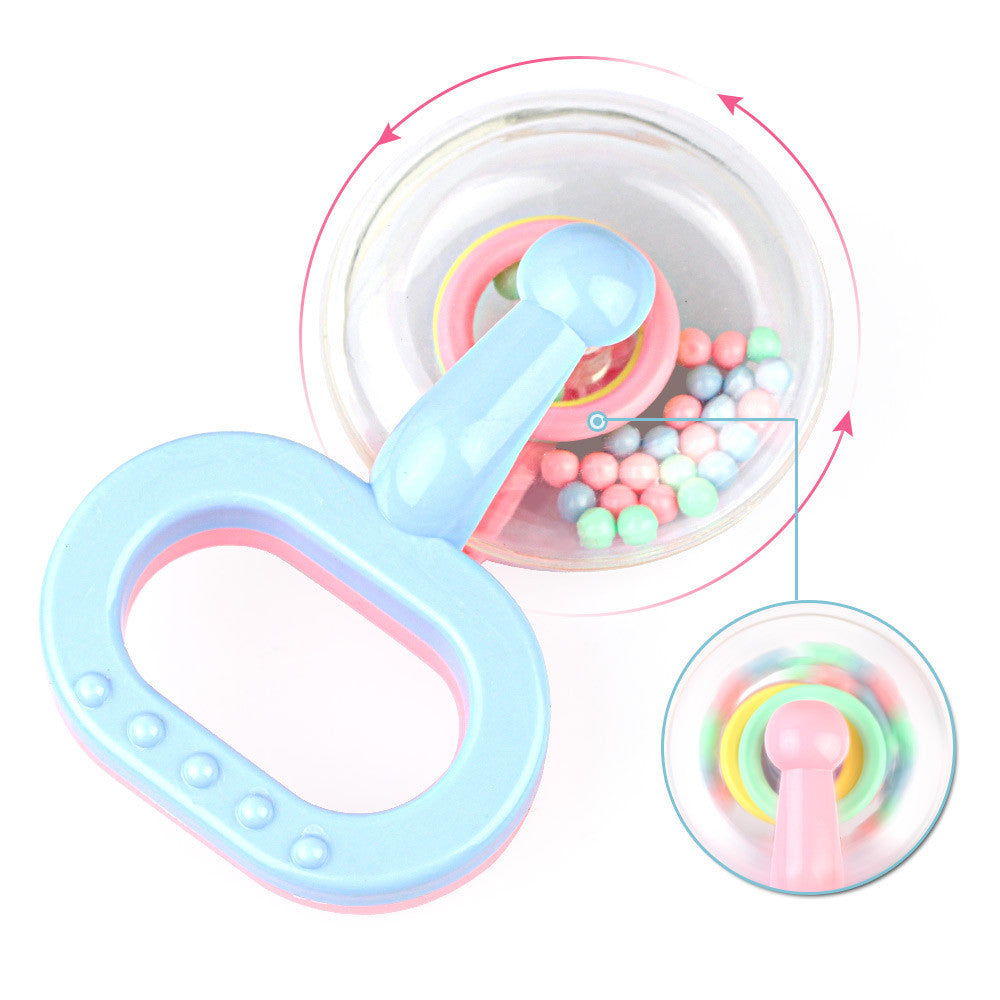 Safety Baby Toddler Teether Hand Shake Bell Ring Funny Educational Toy