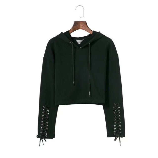 Women Fashion Hoodies Sweatshirt 2018 Spring Autumn Long Sleeve Stylish Crop Top  Hoodies Casual Sweatshirt Tracksuit