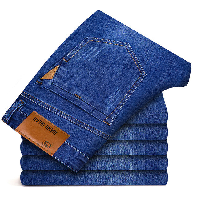 2018 New Spring men's Jeans Classic Jean Slim Pants Skinny Youth man Straight Trousers male Cloth Elastic Jeans Tide Fashion Hot