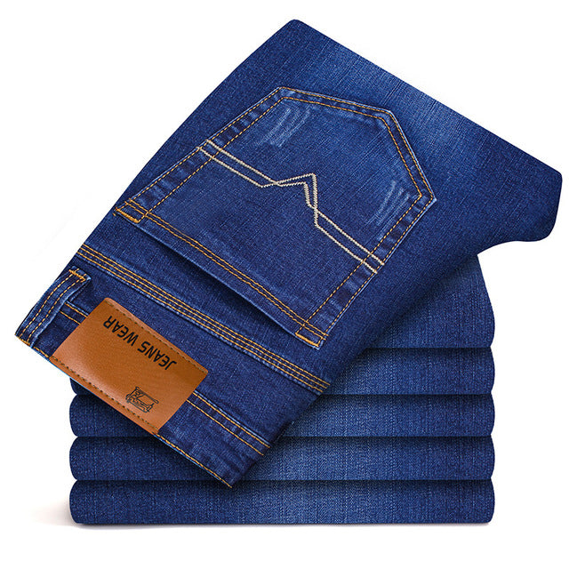 2018 New Spring men's Jeans Classic Jean Slim Pants Skinny Youth man Straight Trousers male Cloth Elastic Jeans Tide Fashion Hot
