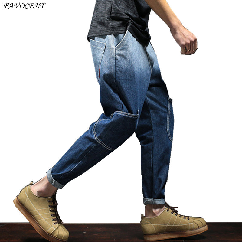 New Arrival 2018 New Listing Zipper Fly Medium Weight Softener Full Length Wind Jeans Trend Personality Pants Free Shipping