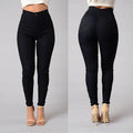 2018 Solid Wash Skinny Jeans Woman High Waist winter Denim Pants Plus Size Push Up Trousers Bodycon warm Pencil Pants Female 15